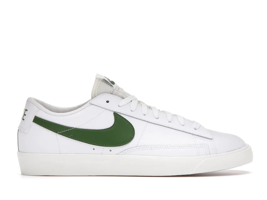 Nike Blazer Low Leather White Forest Green 0