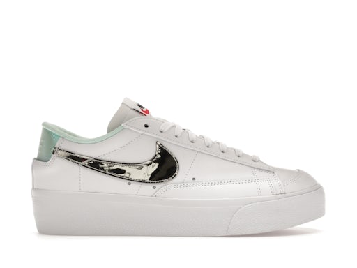 Nike Blazer Plataforma Baja Blanco Negro Mint Foam Iridiscente (de mujer) 0
