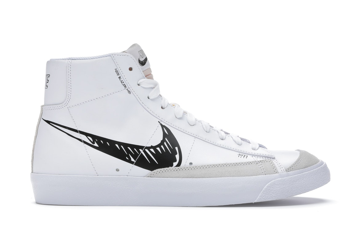 Nike Blazer Mid 77 Sketch White Black メンズ - CW7580-101 - JP