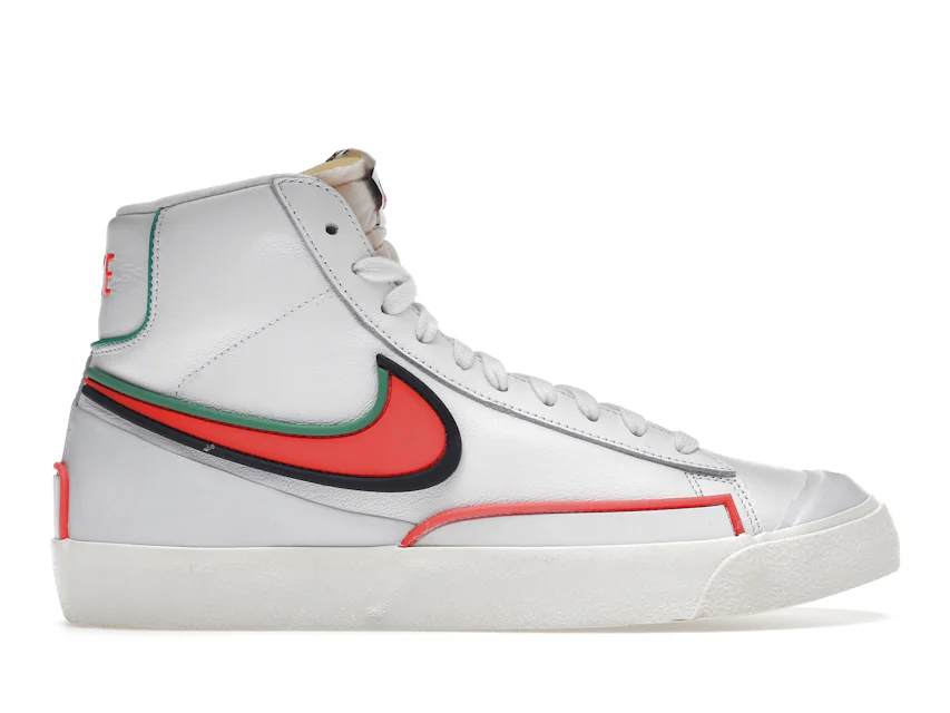 Nike Blazer Mid Infinite White Bright Crimson Men's - DA7233-102 - US