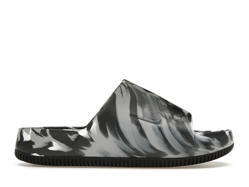 Nike Calm Slide Marble Black Grey Men s FV5637 001 US