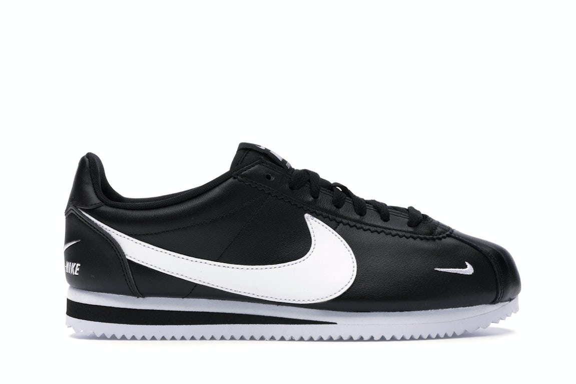 Nike Classic Cortez Mini Swoosh Black White Men's - 807480-004 - US