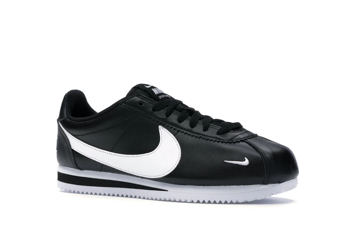 Nike Classic Cortez Mini Swoosh Black White