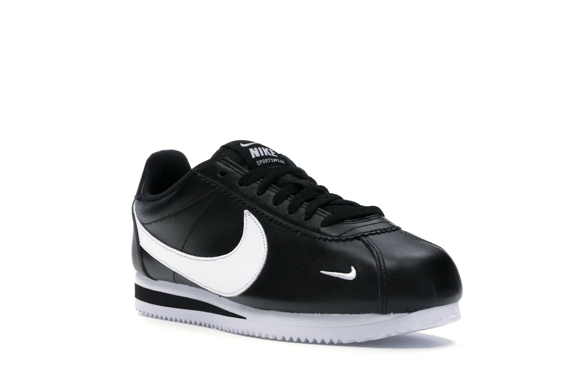Nike Classic Cortez Mini Swoosh Black White