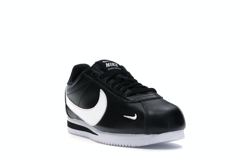 Nike Classic Cortez Mini Swoosh Black White