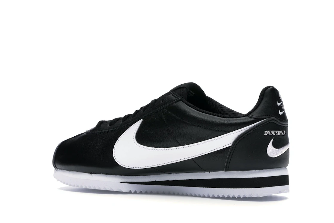 Nike Classic Cortez Mini Swoosh Black White