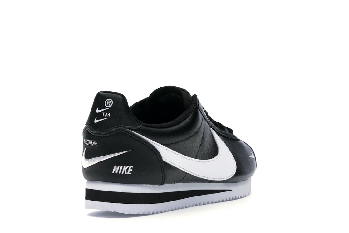 Nike Classic Cortez Mini Swoosh Black White