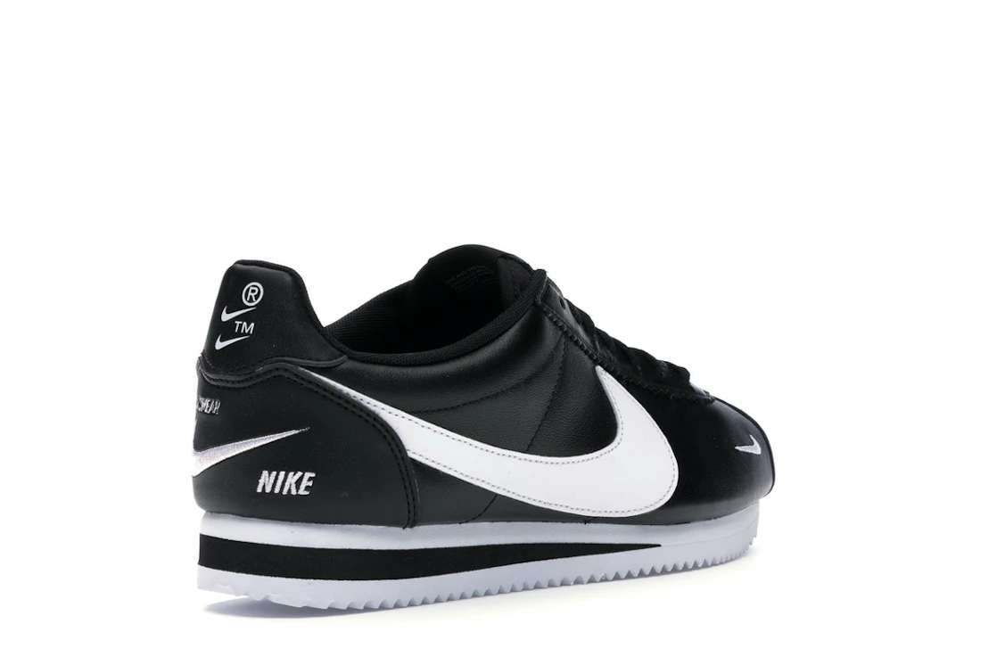 Nike Classic Cortez Mini Swoosh Black White