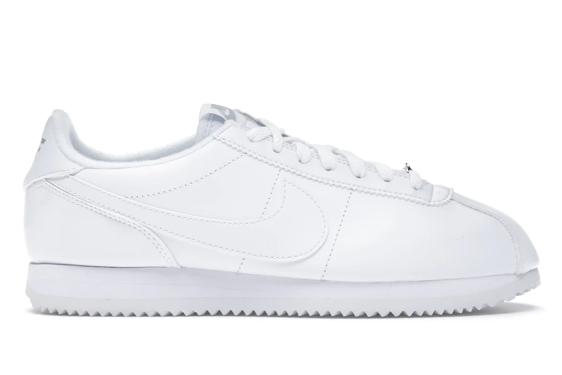 Nike Cortez Basic Leather White White-Wolf Grey-Mtllc Silver Men's - 819719-110 - US