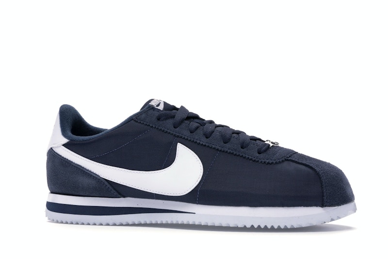 nike cortez white silver