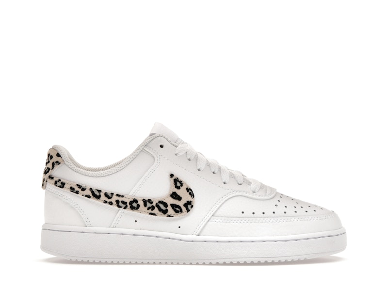 Nike Court Vision Low Leopard Swoosh White Women s DD9665 100 US
