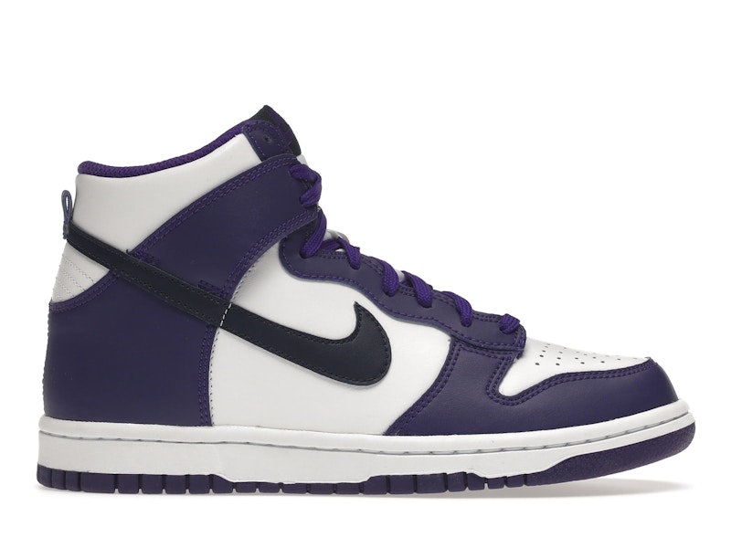 Purple high top online nikes