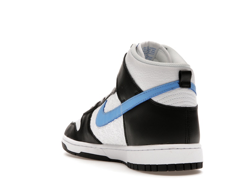 Nike Dunk High Retro FLC Black University Blue White