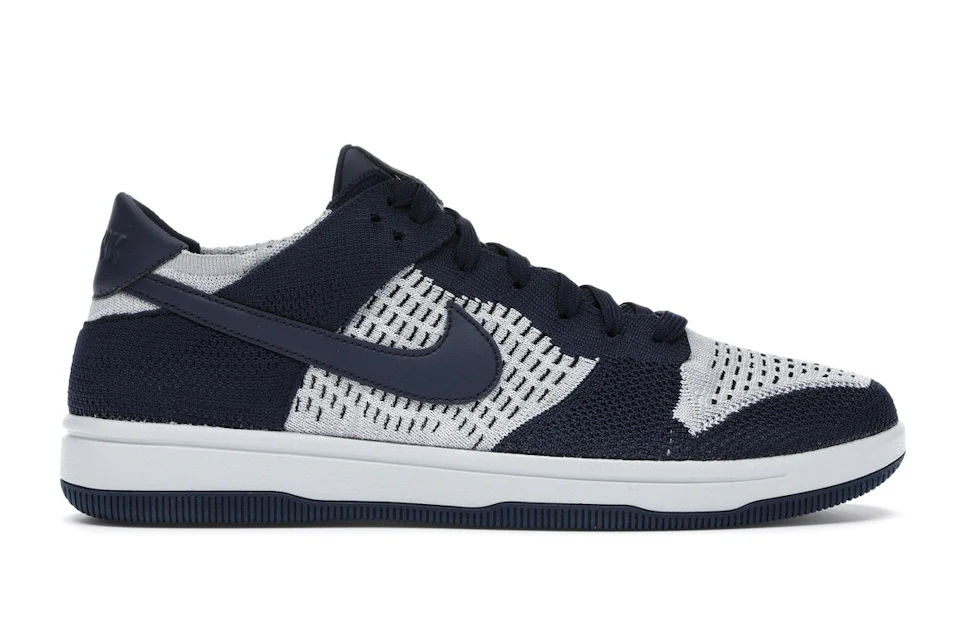Nike Dunk Low Flyknit College Navy Pure Platinum 0
