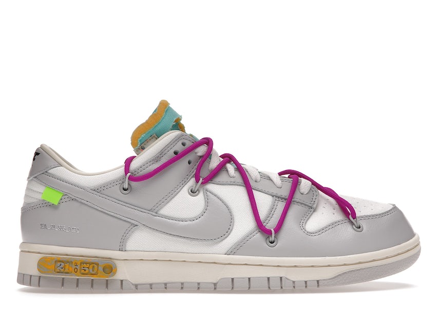 WHAT MAKES THE LOT 50 OFF WHITE NIKE DUNK LOW SNEAKERS SPECIAL