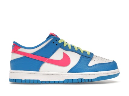 Nike Dunk Low Photo Blue White Light Lemon Twist Hyper Pink (GS