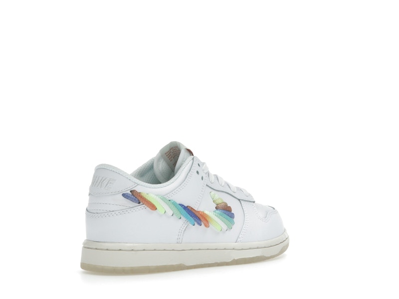 Nike Dunk Low SE Rainbow Lace Swoosh White (PS)