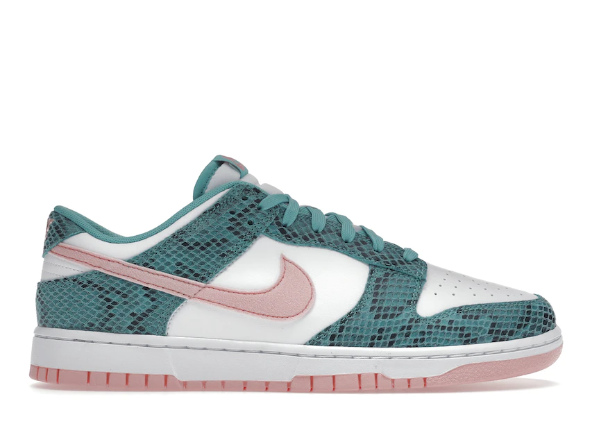 Nike Dunk Low Snakeskin Washed Teal Bleached Coral 0