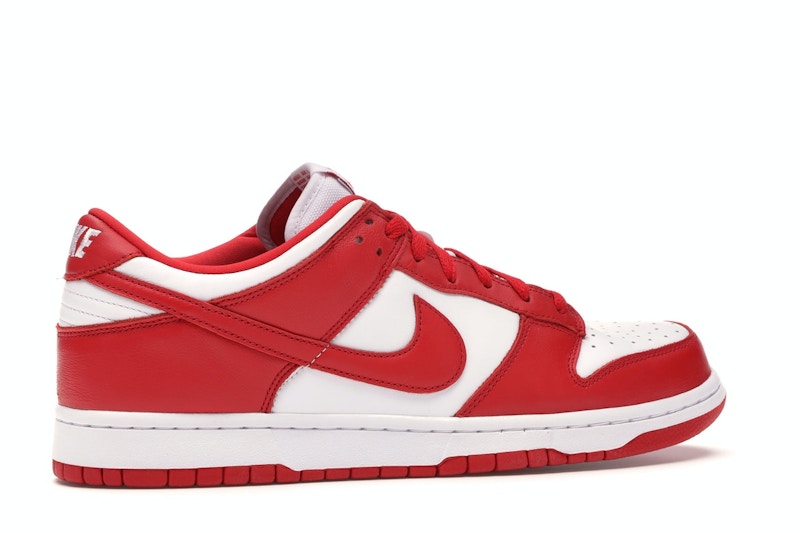 Nike sb dunks red and white clearance