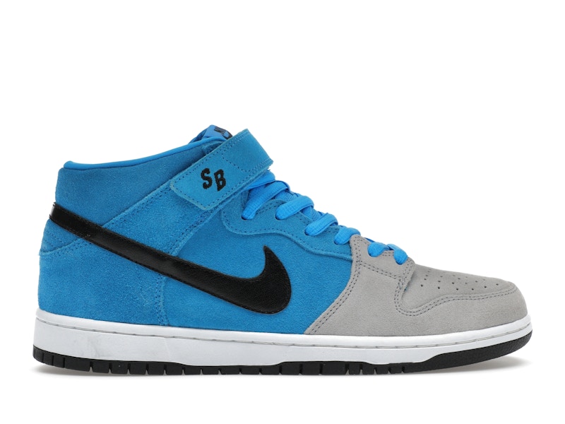 nike dunk mid blue and white