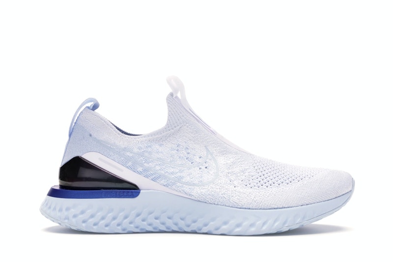 Nike women's wmns epic sales react flyknit white/racer blue