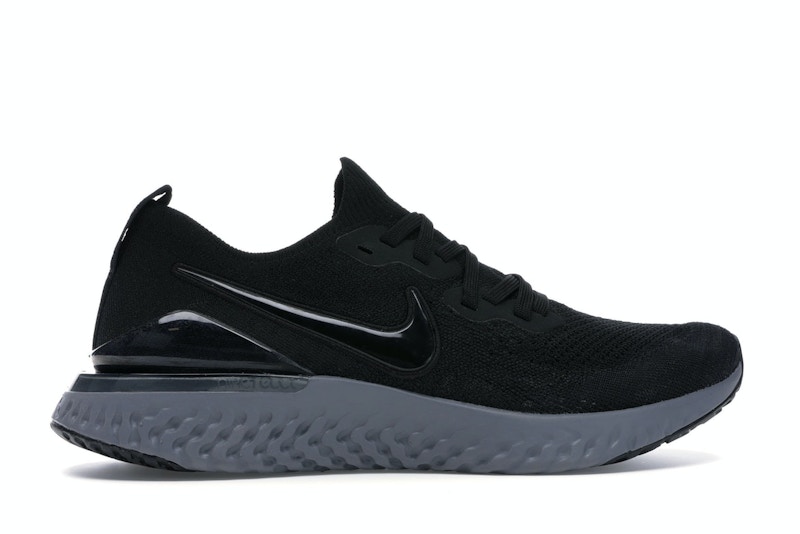 Nike epic react flyknit 2 black and grey Clearance
