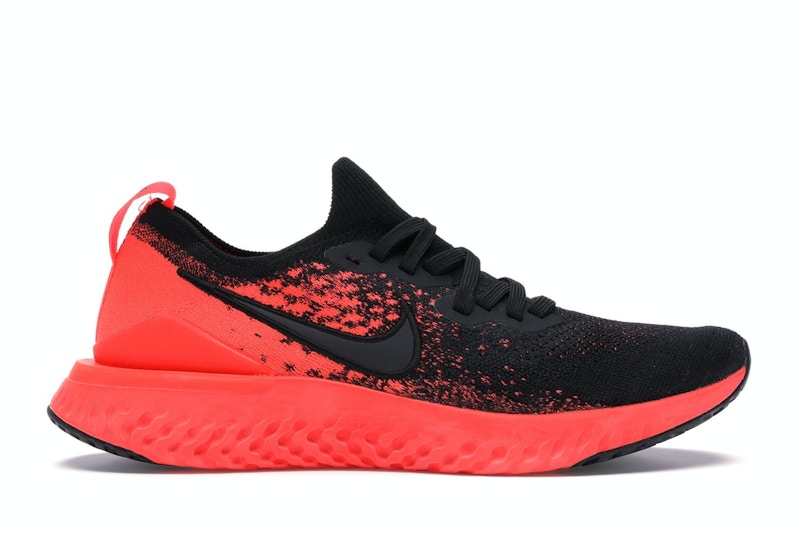 Nike Epic React Flyknit 2 Black Bright Crimson Infrared Men s BQ8928 008 GB