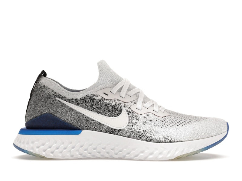 Epic react flyknit white racer blue online