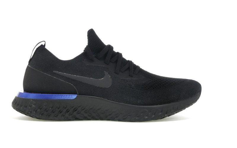 Women's epic react flyknit shop running shoes - black/dark grey