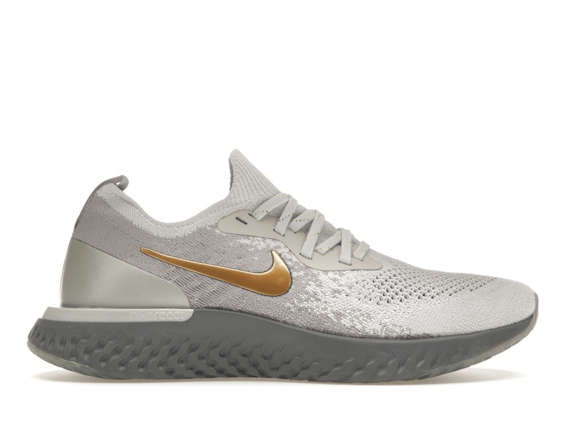 Nike epic react flyknit grey gold new arrivals