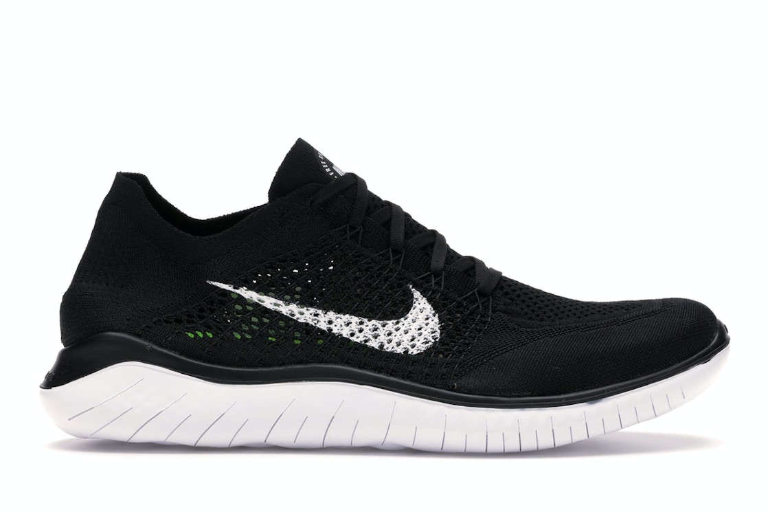 Nike Free Rn Flyknit 18 Black White 9428 001 Nike Free Rn Flyknit 18 Black White 9428 001
