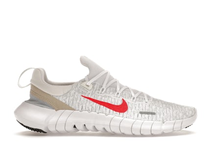 Nike Free Run Next Nature White Siren Red Sanddrift Men's