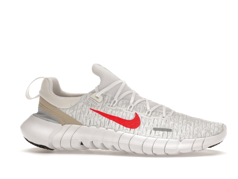 Nike Free Run 5.0 Next Nature White Siren Red Sanddrift