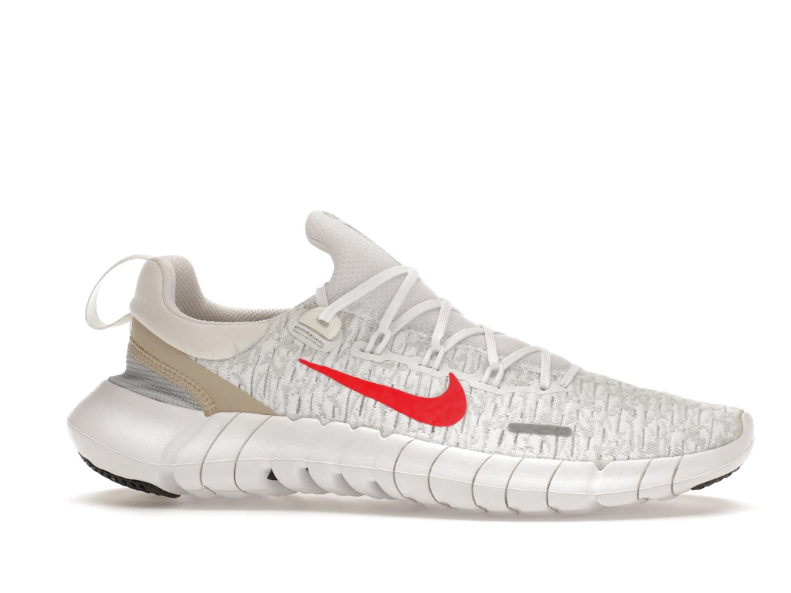 Nike Free Run 5.0 Next Nature White Siren Red Sanddrift