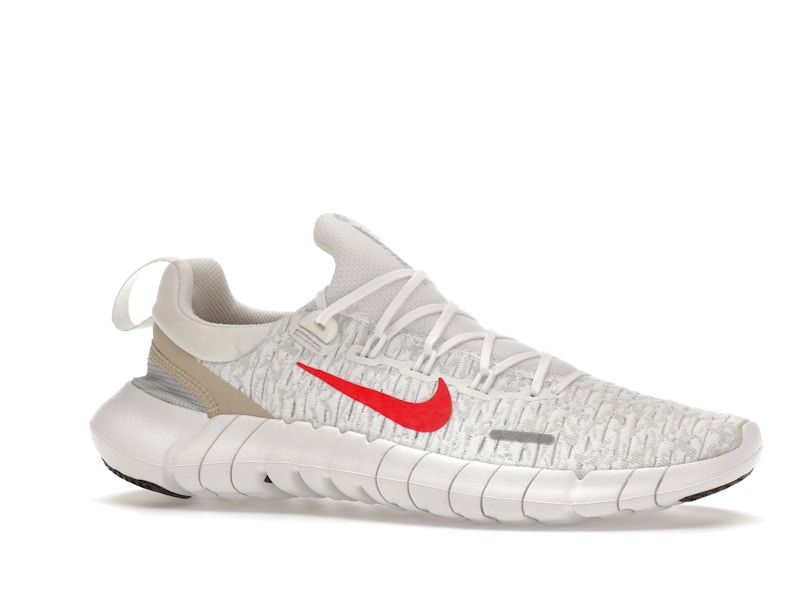 Nike Free Run 5.0 Next Nature White Siren Red Sanddrift