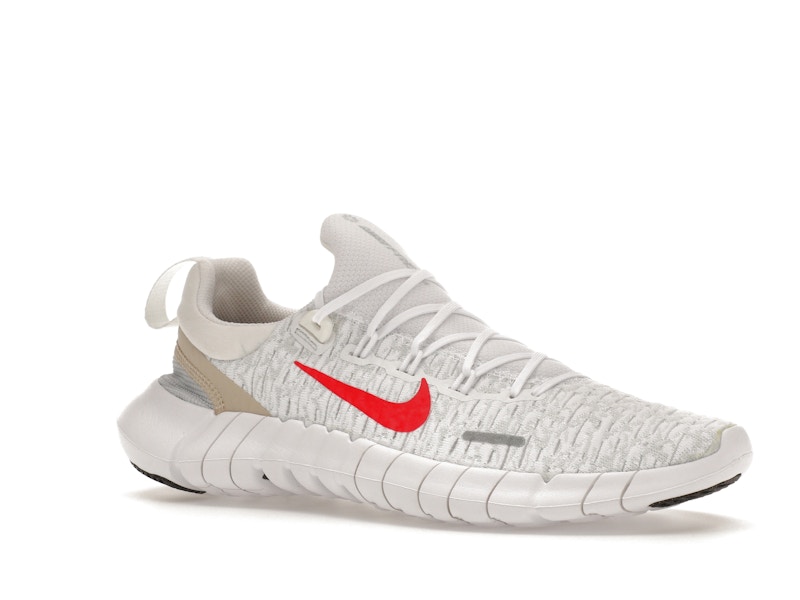Nike Free Run 5.0 Next Nature White Siren Red Sanddrift
