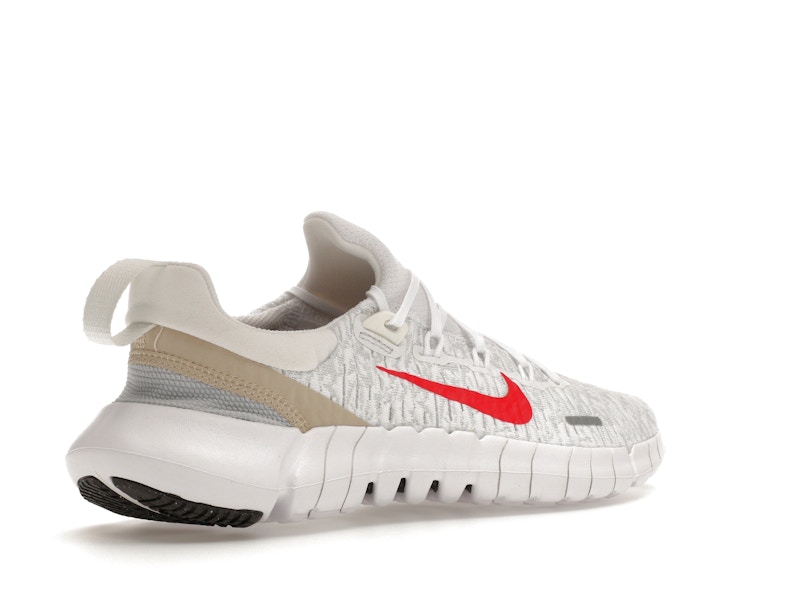 Nike Free Run 5.0 Next Nature White Siren Red Sanddrift