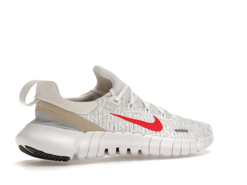 Nike Free Run 5.0 Next Nature White Siren Red Sanddrift