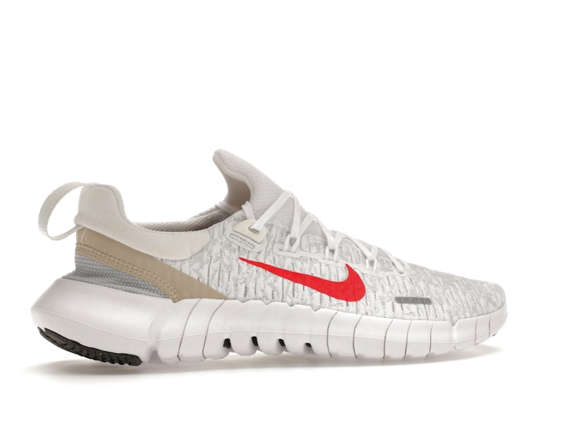 Nike Free Run 5.0 Next Nature White Siren Red Sanddrift