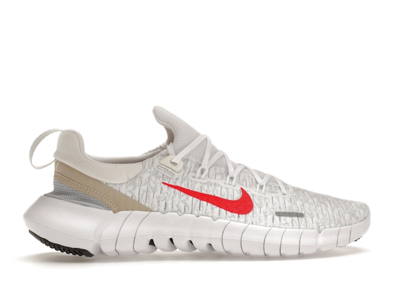 Nike Free Run 5.0 Next Nature White Siren Red Sanddrift