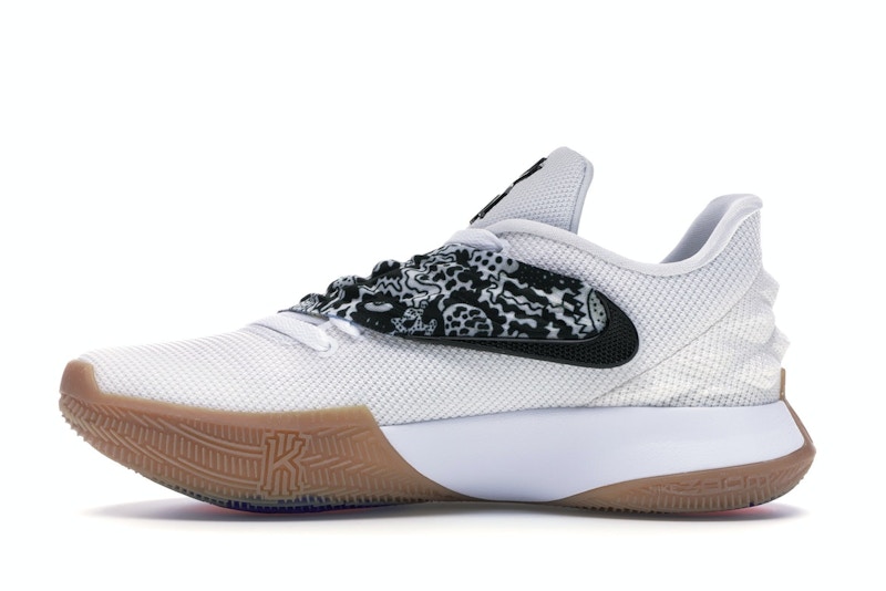 kyrie 4 low white and black