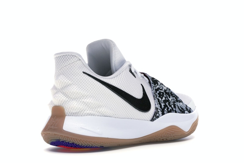 kyrie 4 low white and black
