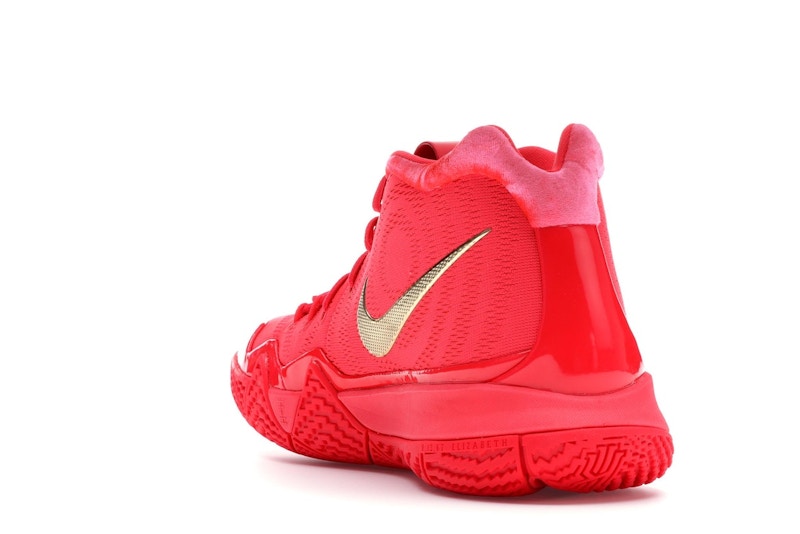 kyrie 4s red and white
