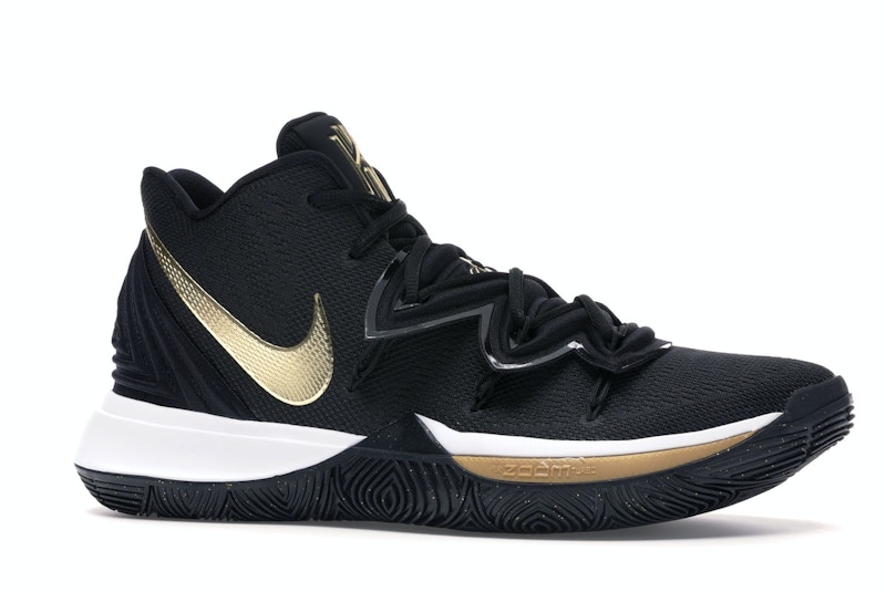 kyrie 5 gold black