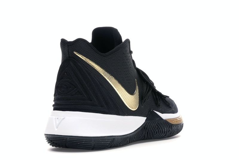 kyrie 5 gold and white