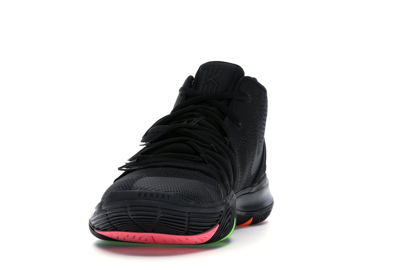 kyrie 5 all black rainbow bottom