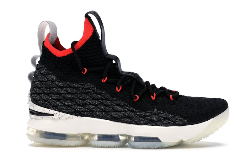 Lebron 15 black and red clearance