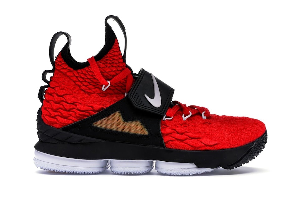 lebron shoes red and white