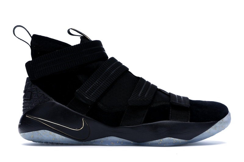 Lebron soldier 11 hot sale gold and black