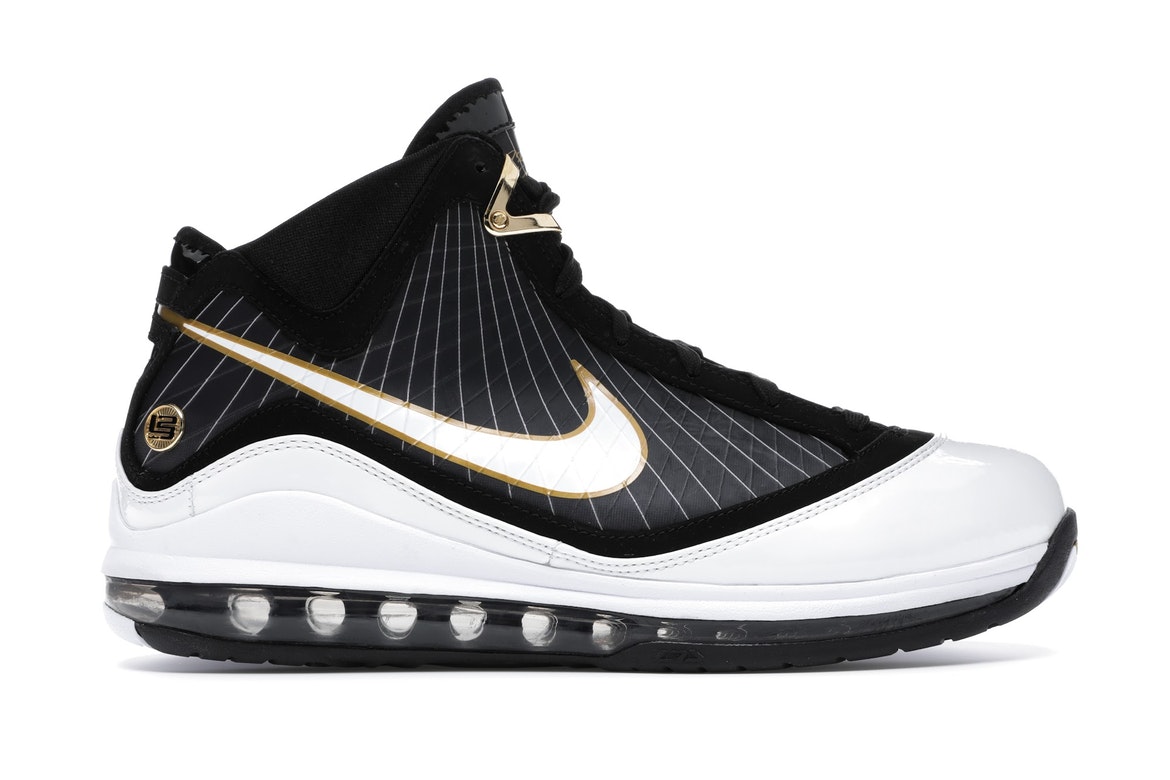 Nike LeBron 7 Black/White-Metallic Gold 